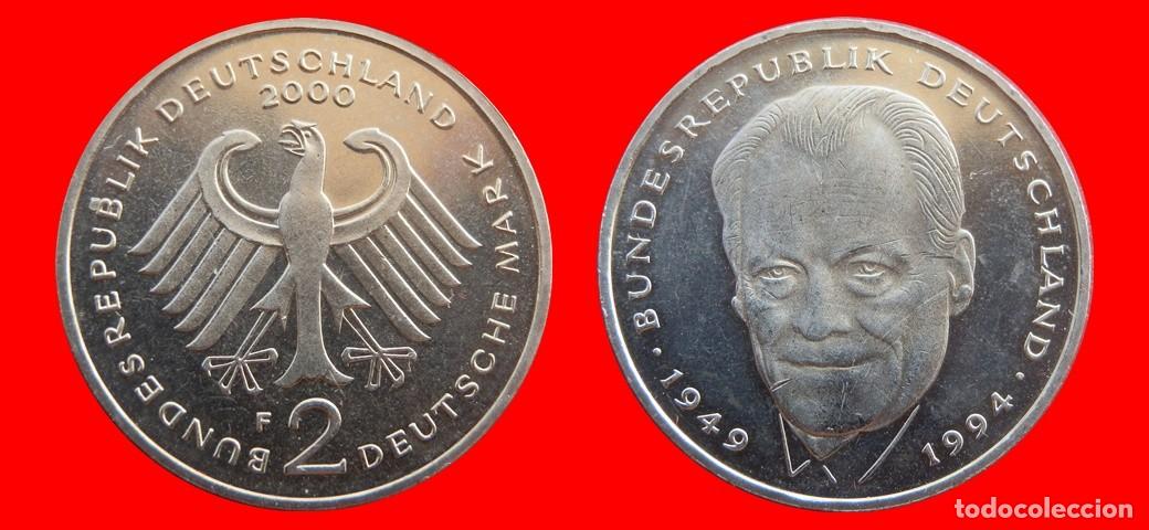 Monedas antiguas de Europa: 2 MARCOS 2000-F VILLY BRANDT PROOF BRD ALEMANIA-154849