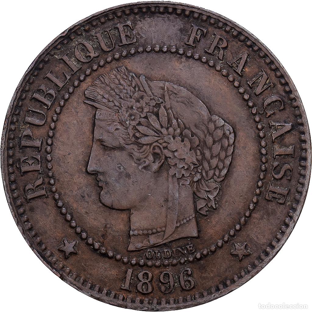 Monedas antiguas de Europa: [#1252439] Francia, 2 Centimes, 1896, Paris, Bronce, BC
