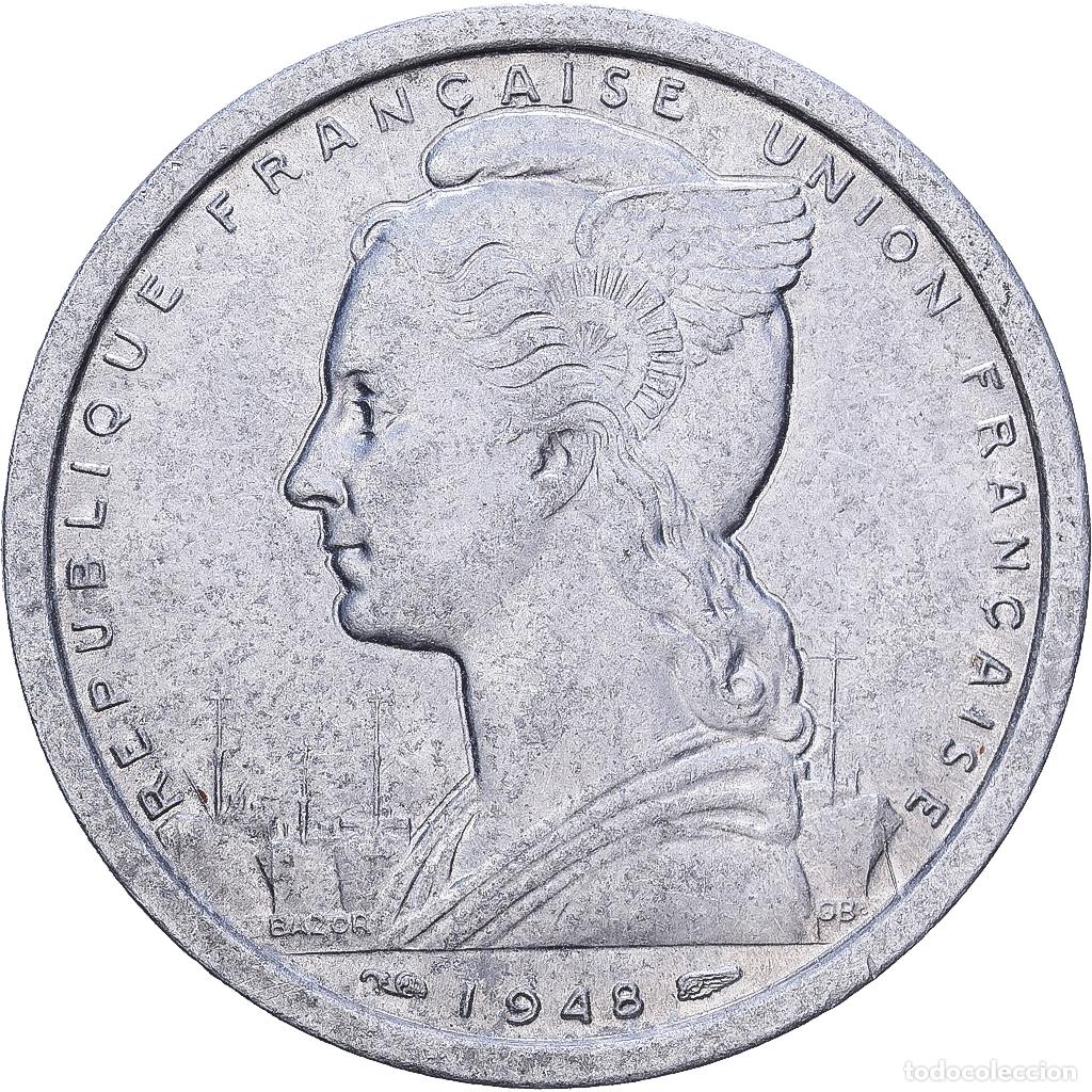 Monedas antiguas de Europa: [#1252456] &Aacute;frica ecuatorial francesa, 2 Francs, 1948, Paris, Aluminio, BC