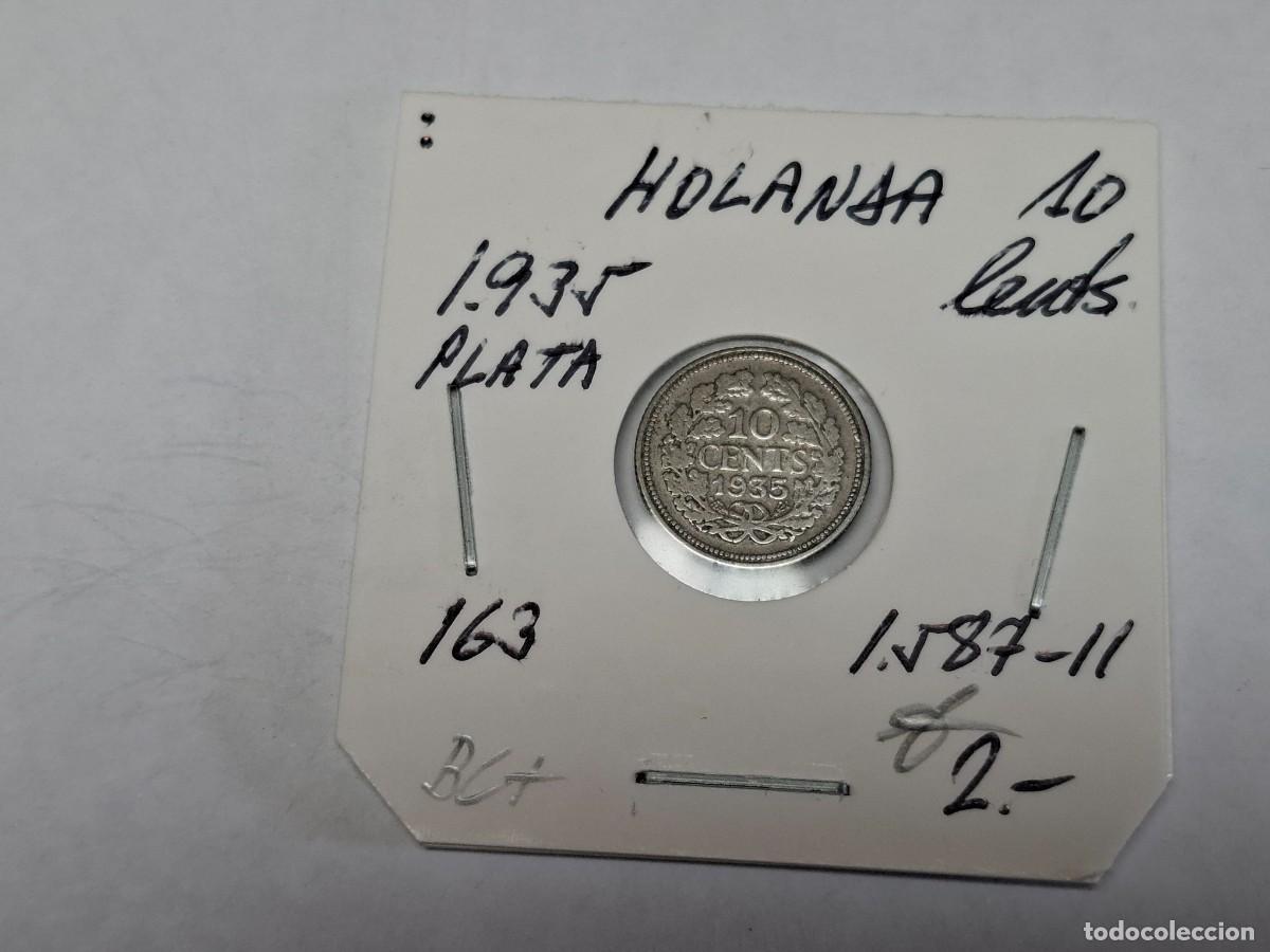 Monedas antiguas de Europa: 10 CENTIMOS de PLATA de 1935 KM 163 HOLANDA en BC+