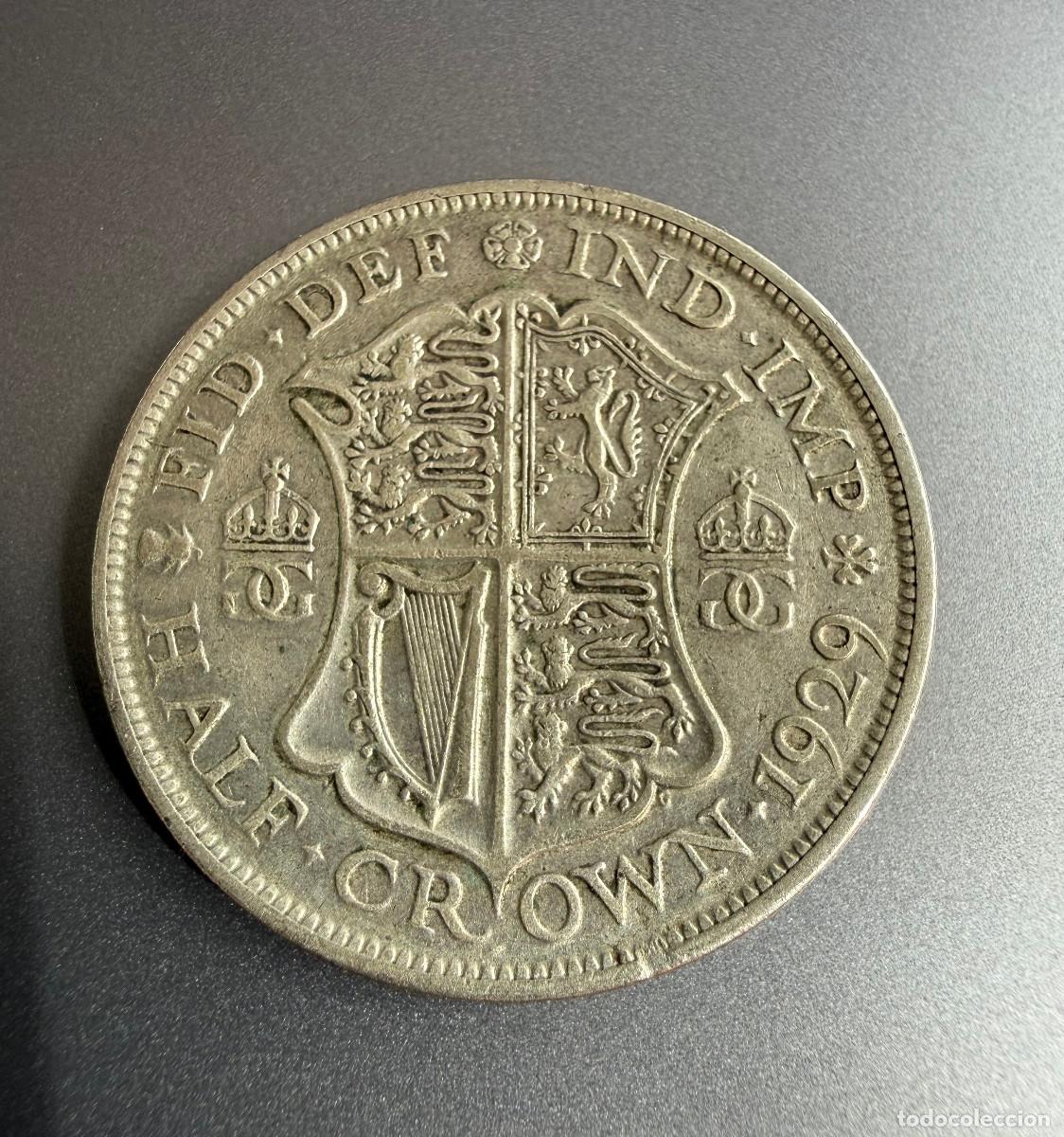 Monedas antiguas de Europa: 1/2 Corona 1929 Reino Unido George V &ndash; Plata