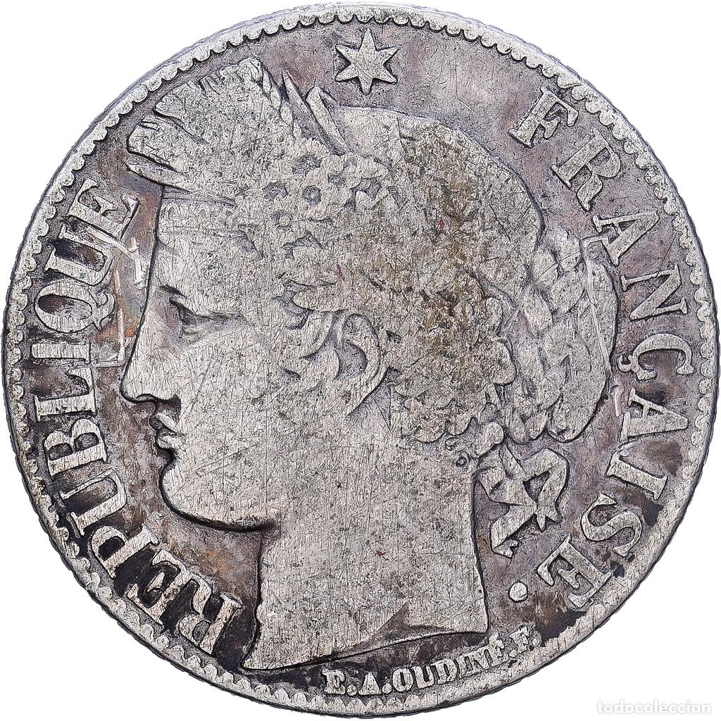 Monedas antiguas de Europa: [#1252450] Francia, 1 Franc, 1887, Paris, Plata, BC