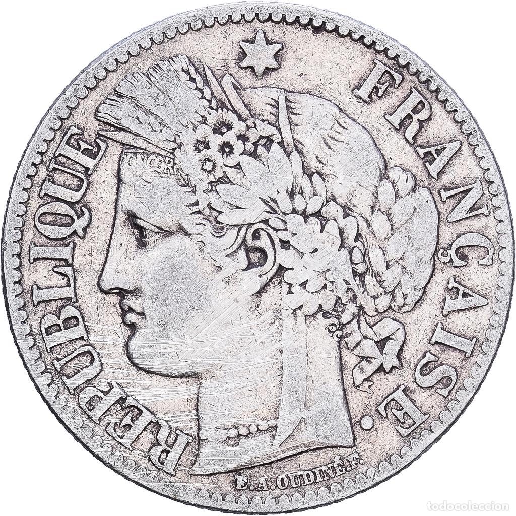 Monedas antiguas de Europa: [#1252451] Francia, 2 Francs, 1887, Paris, Plata, BC