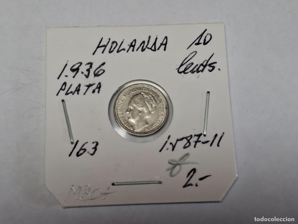 Monedas antiguas de Europa: 10 CENTIMOS de PLATA de 1936 KM 163 HOLANDA en MBC+