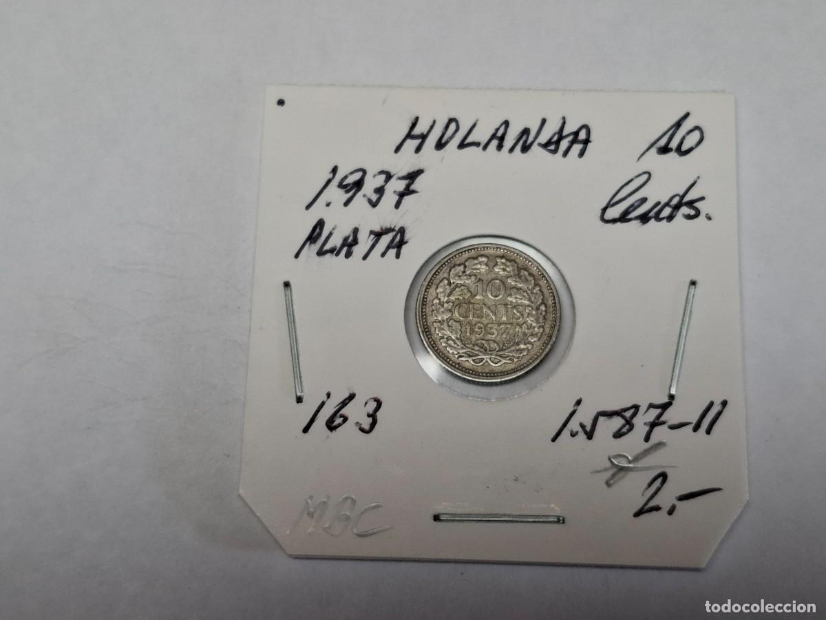 Monedas antiguas de Europa: 10 CENTIMOS de PLATA de 1937 KM 163 HOLANDA en MBC
