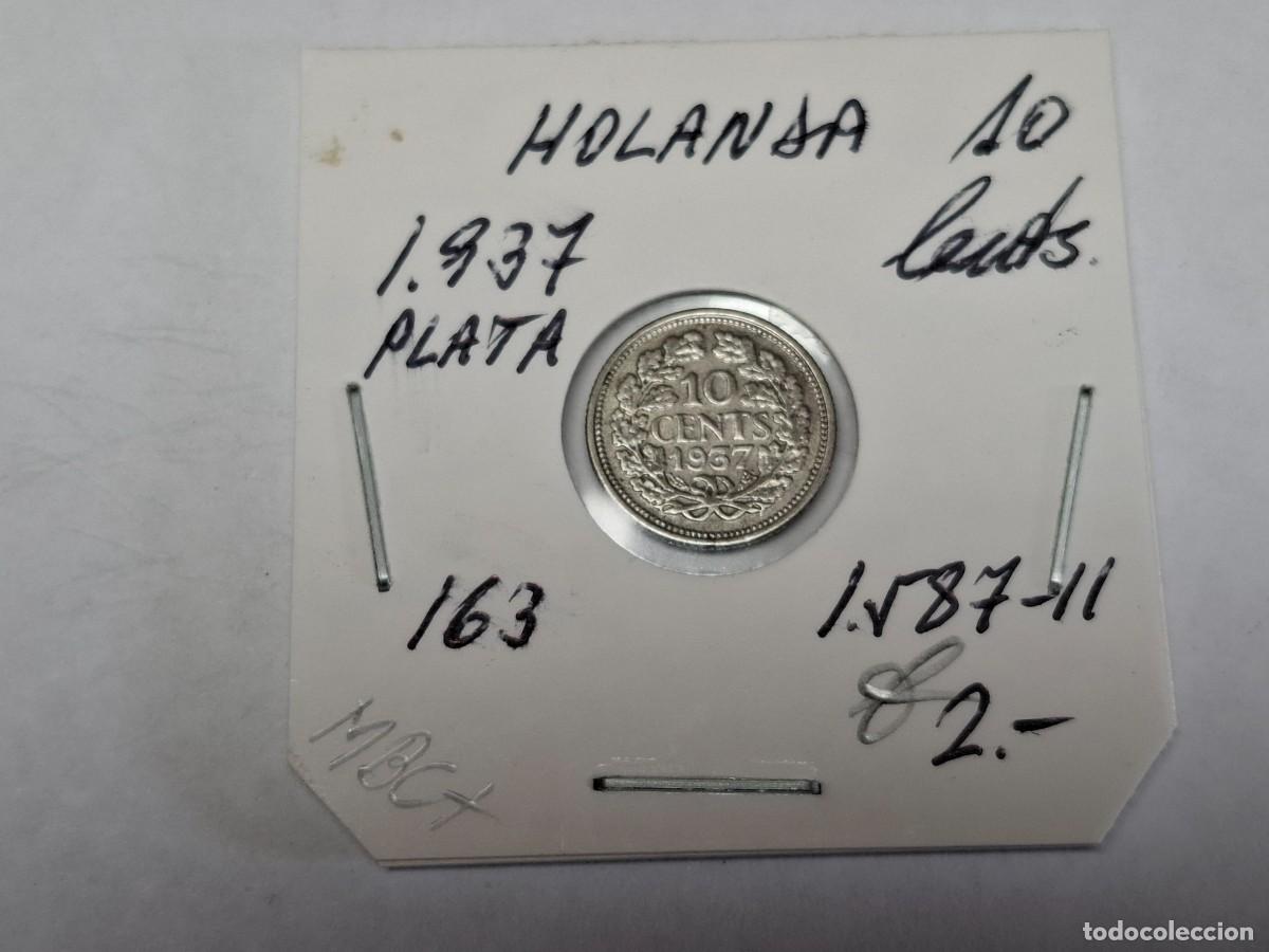 Monedas antiguas de Europa: 10 CENTIMOS de PLATA de 1937 KM 163 HOLANDA en MBC+