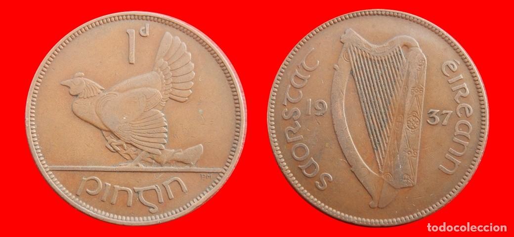 Monedas antiguas de Europa: 1 PENIQUE PENNY 1937 IRLANDA-154853