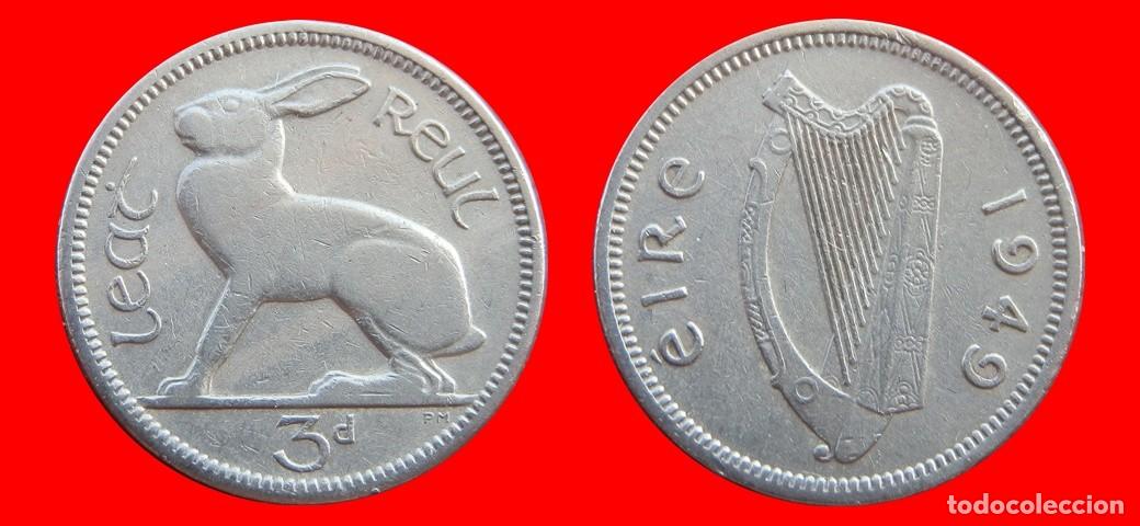 Monedas antiguas de Europa: 3 PENIQUES PENCE 1949 IRLANDA-154857