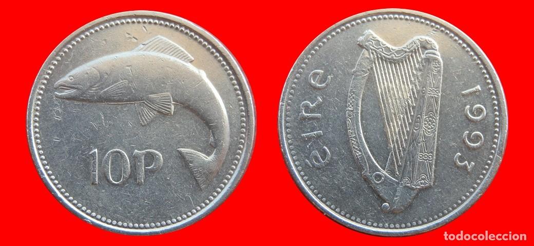 Monedas antiguas de Europa: 10 PENIQUES PENCE 1993 IRLANDA-154864