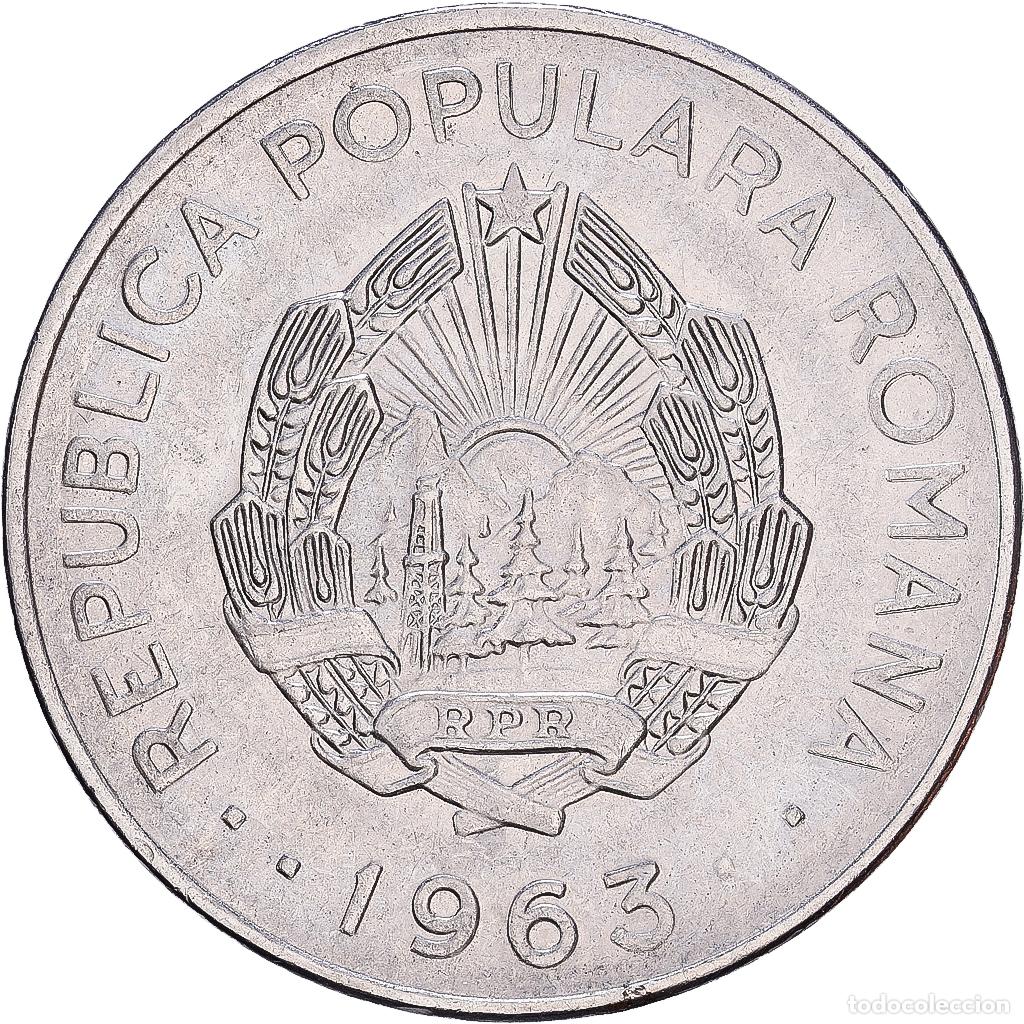 Monedas antiguas de Europa: [#1252521] Ruman&iacute;a, Leu, 1963, Bucarest, N&iacute;quel chapado en acero, BC+
