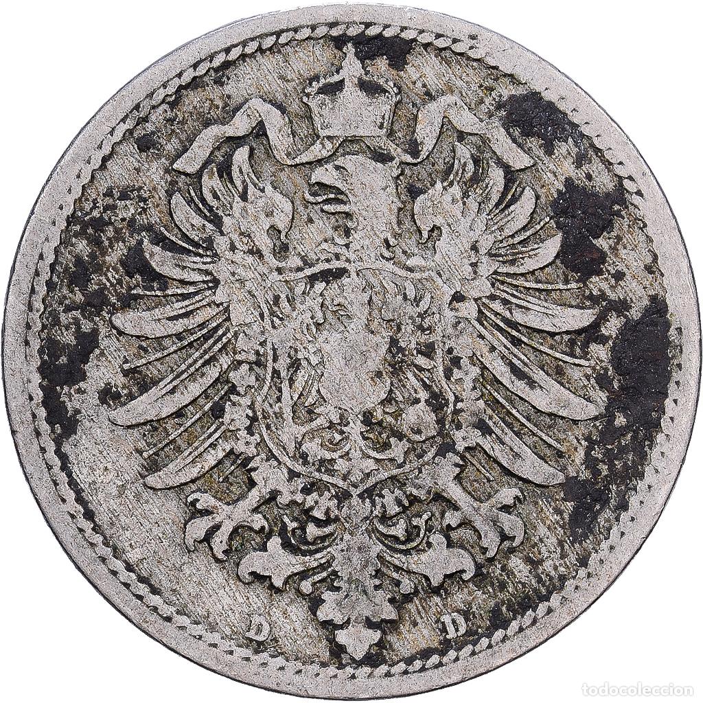 Monedas antiguas de Europa: [#1252533] Alemania, 10 Pfennig, 1889, Munich, Cupronickel, BC