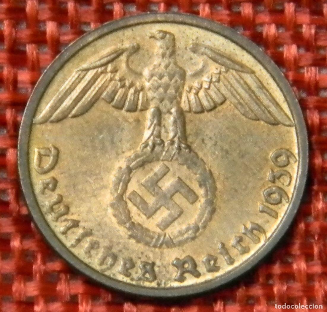 Monedas antiguas de Europa: Alemania - III Tercer Reich 1 reichspfennig - A&ntilde;o 1939 D