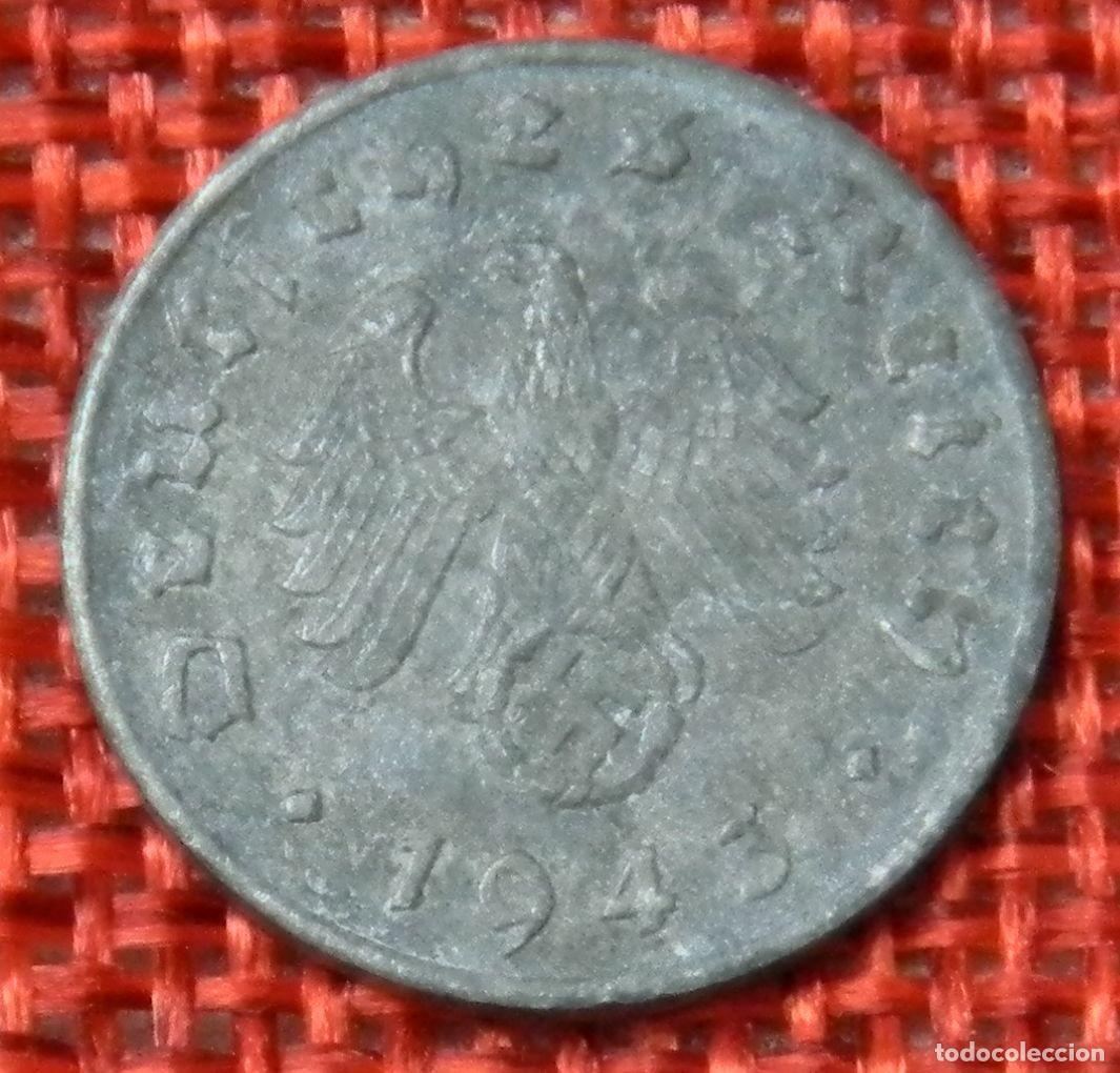 Monedas antiguas de Europa: Alemania - III Tercer Reich 1 reichspfennig - A&ntilde;o 1943 A