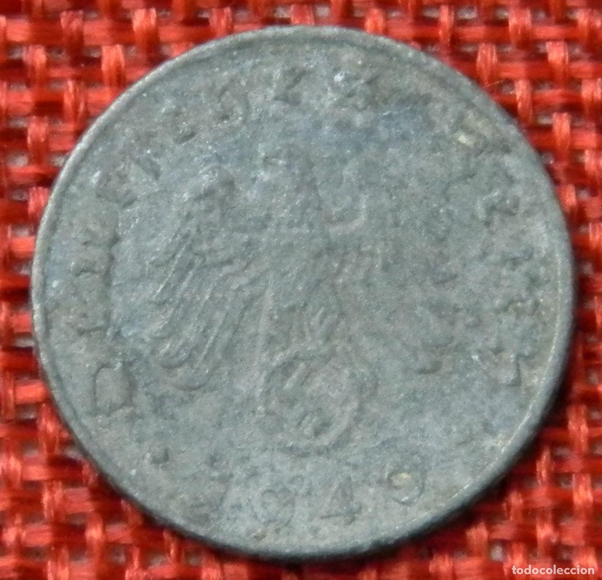 Monedas antiguas de Europa: Alemania - III Tercer Reich 5 reichspfennig - A&ntilde;o 1940 D