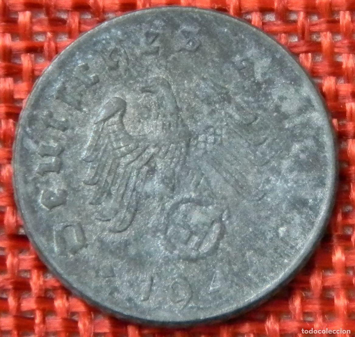 Monedas antiguas de Europa: Alemania - III Tercer Reich 5 reichspfennig - A&ntilde;o 1941