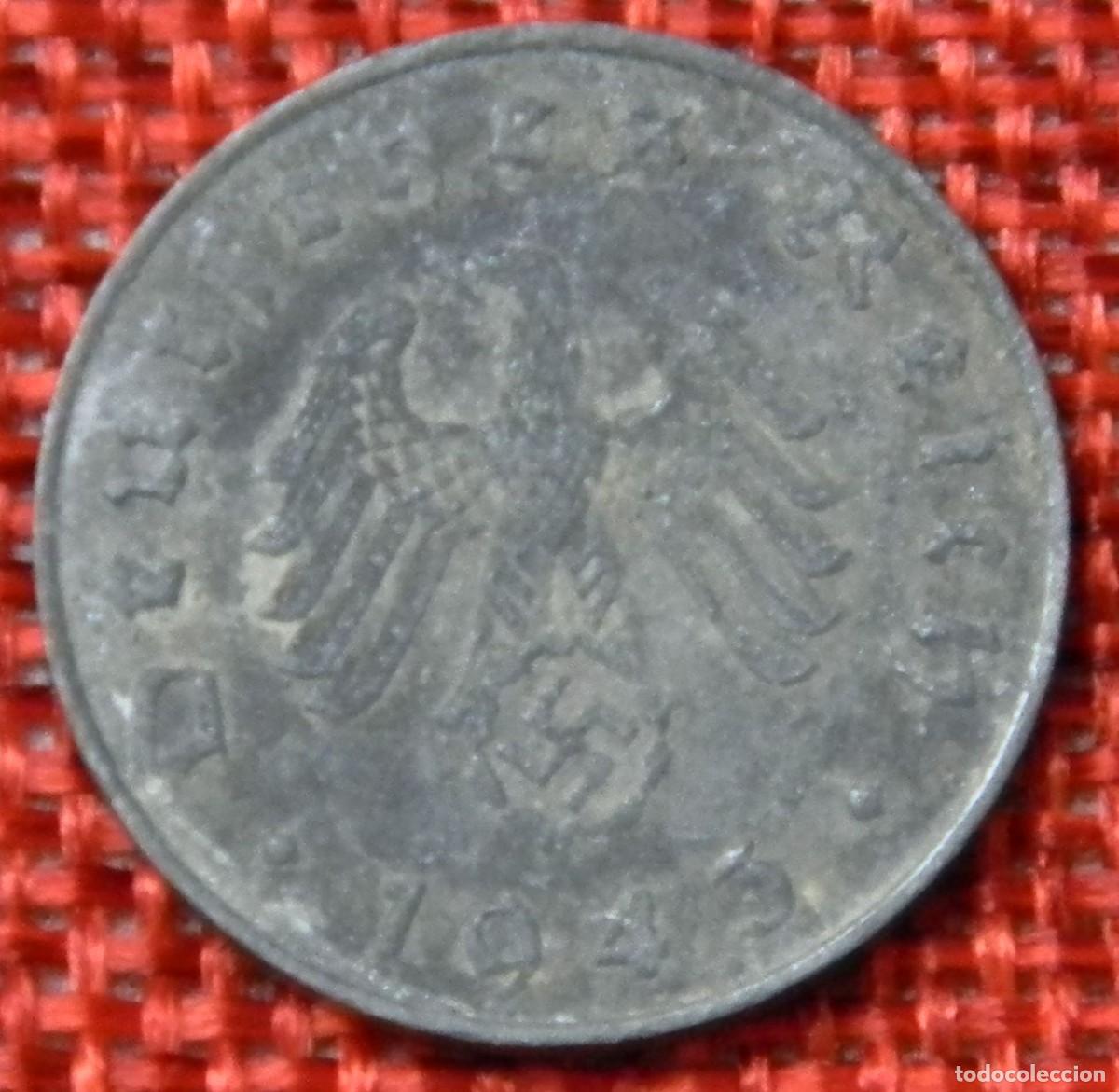 Monedas antiguas de Europa: Alemania - III Tercer Reich 10 reichspfennig - A&ntilde;o 1943 B