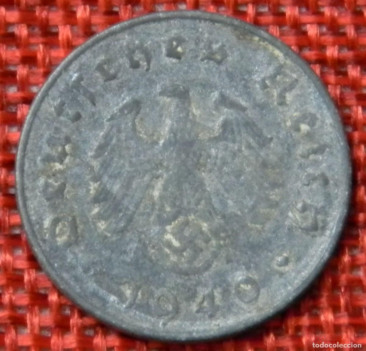 Monedas antiguas de Europa: Alemania - III Tercer Reich 10 reichspfennig - A&ntilde;o 1940 E