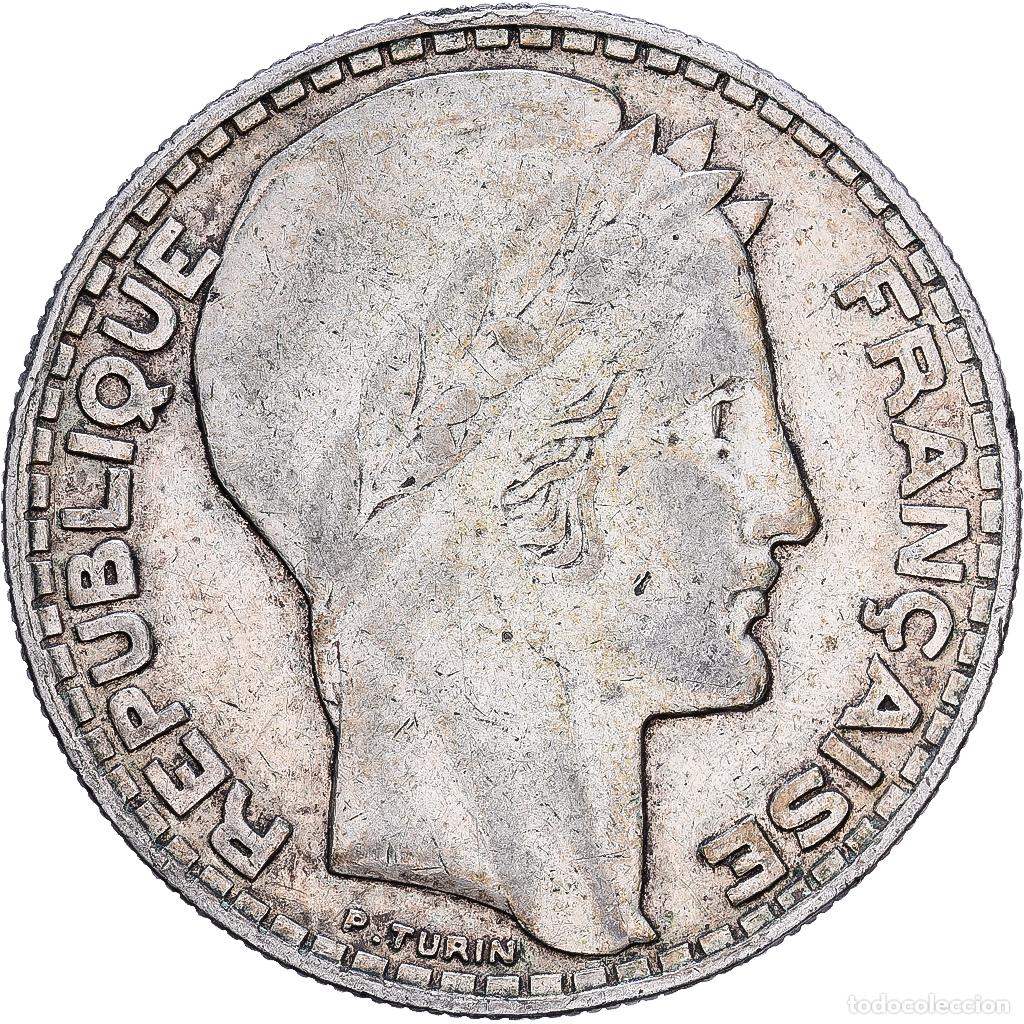 Monedas antiguas de Europa: [#1252524] Francia, 20 Francs, Turin, 1933, Paris, Plata, BC
