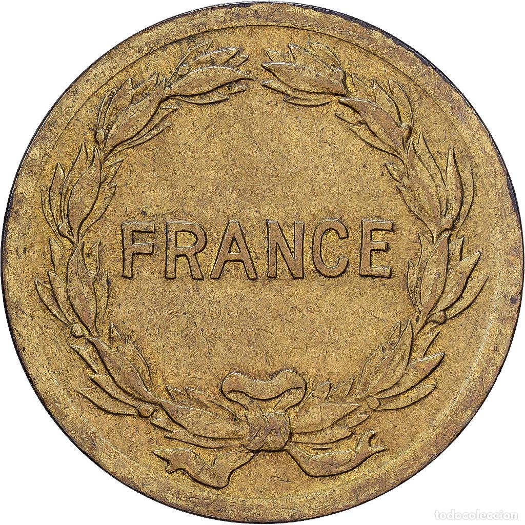 Monedas antiguas de Europa: [#1252530] Francia, 2 Francs, 1944, Philadelphia, laiton, MBC