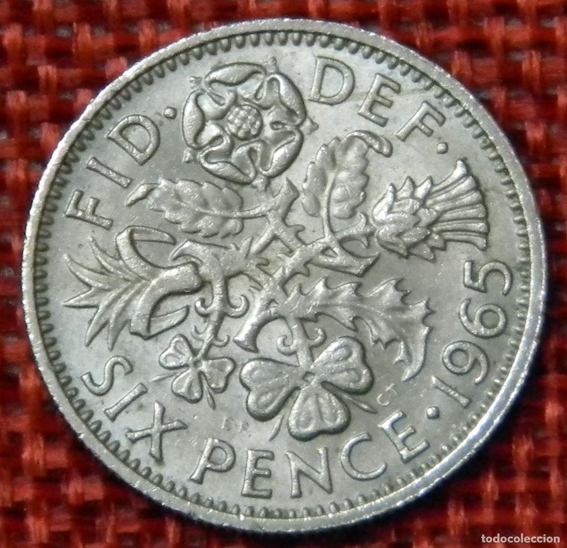 Monedas antiguas de Europa: Reino Unido - United Kingdom - A&ntilde;o 1965 - 6 Six Pence - Reina Isabel II - Elizabeth II