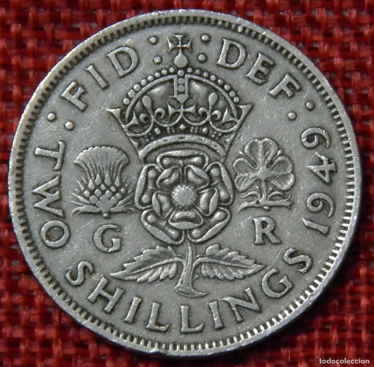 Monedas antiguas de Europa: Reino Unido - United Kingdom - A&ntilde;o 1949 - Half Crown - Rey Jorge VI - Georgius VI
