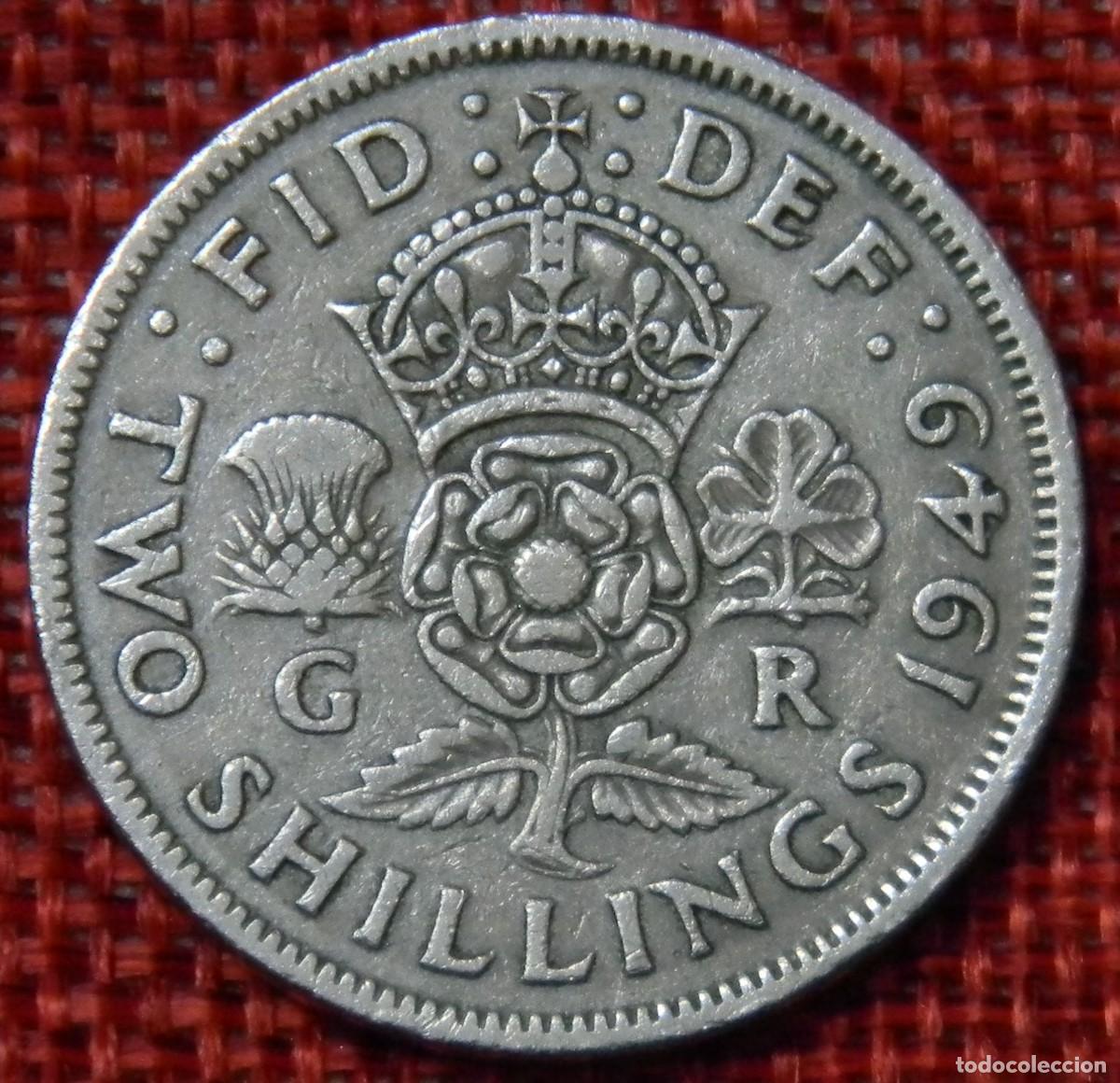 Monedas antiguas de Europa: Reino Unido - United Kingdom - A&ntilde;o 1949 - Half Crown - Rey Jorge VI - Georgius VI