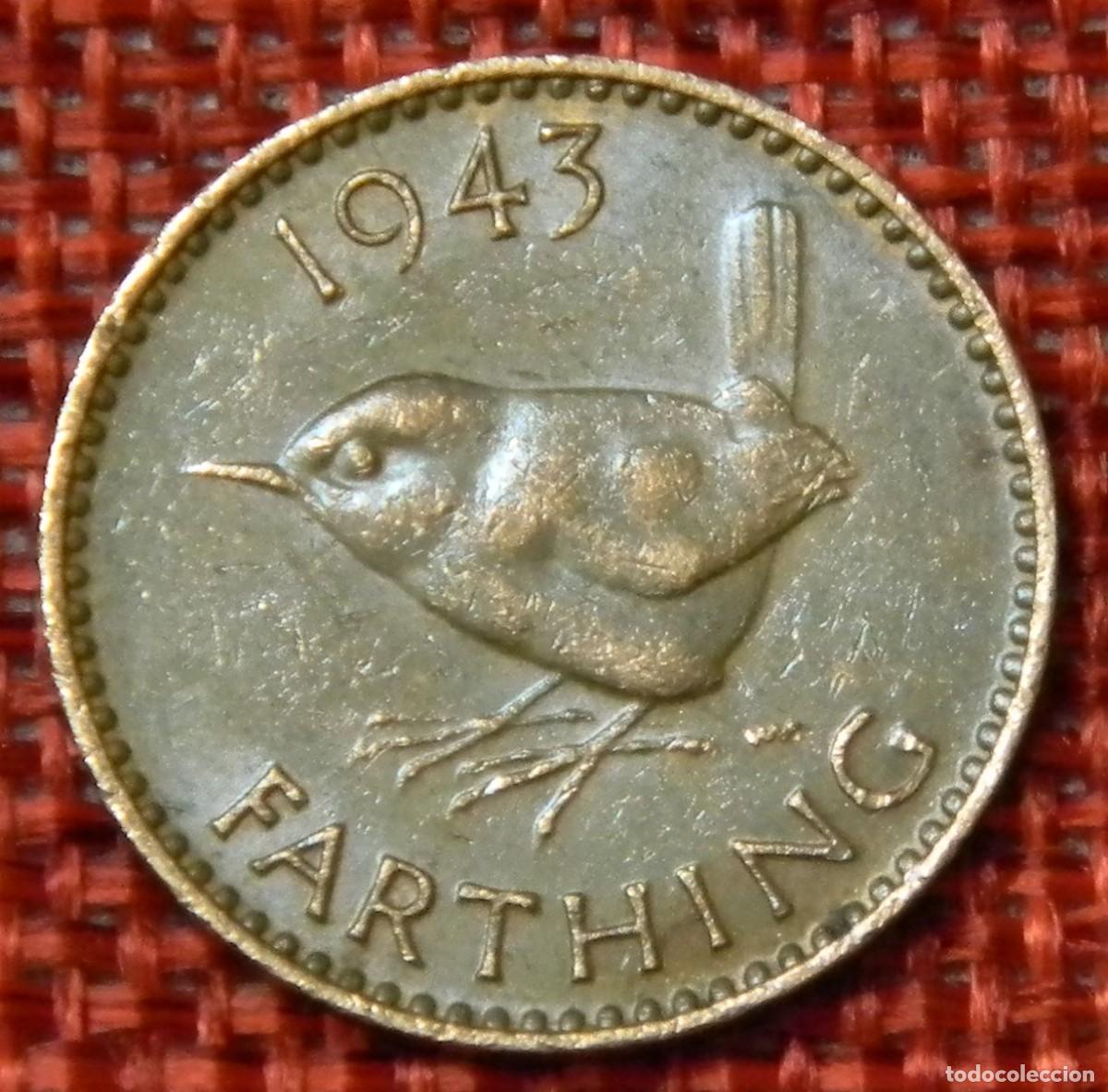 Monedas antiguas de Europa: Reino Unido - United Kingdom - A&ntilde;o 1943 - Farthing - Rey Jorge VI - Georgius VI