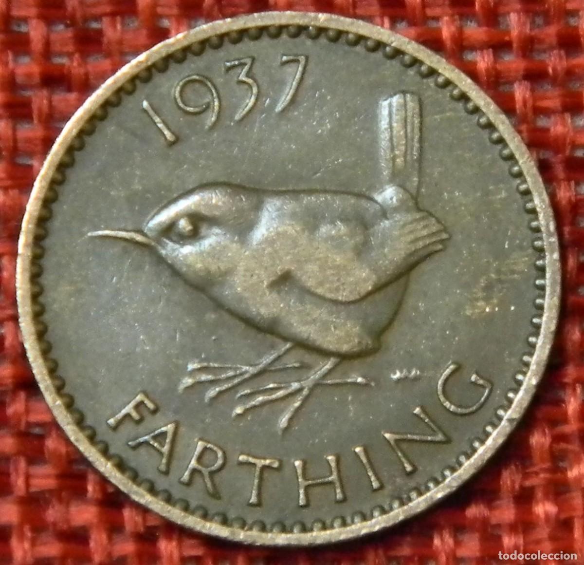 Monedas antiguas de Europa: Reino Unido - United Kingdom - A&ntilde;o 1937 - Farthing - Rey Jorge VI - Georgius VI