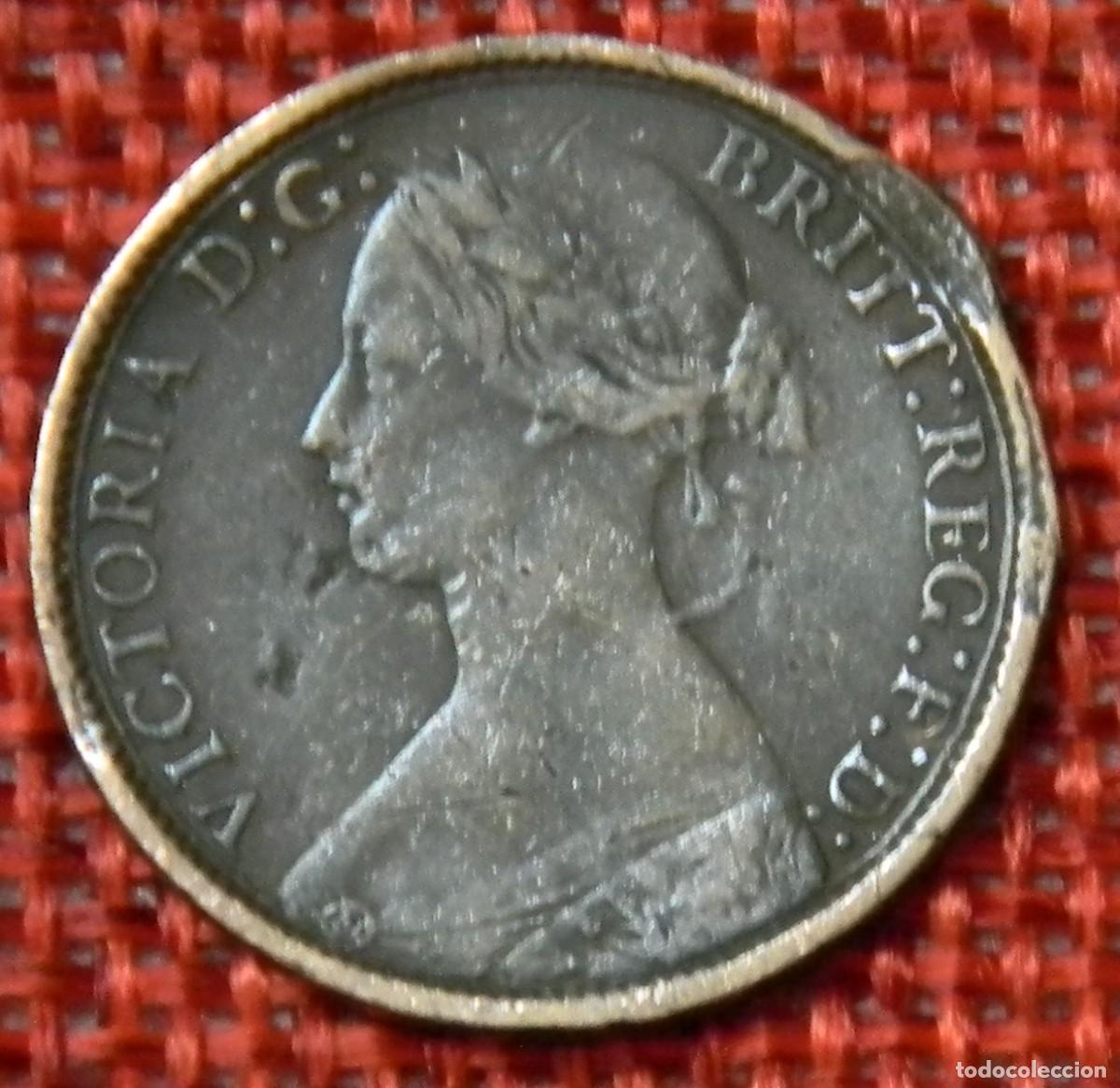 Monedas antiguas de Europa: Reino Unido - United Kingdom - A&ntilde;o 1866 - Farthing - Reina Victoria