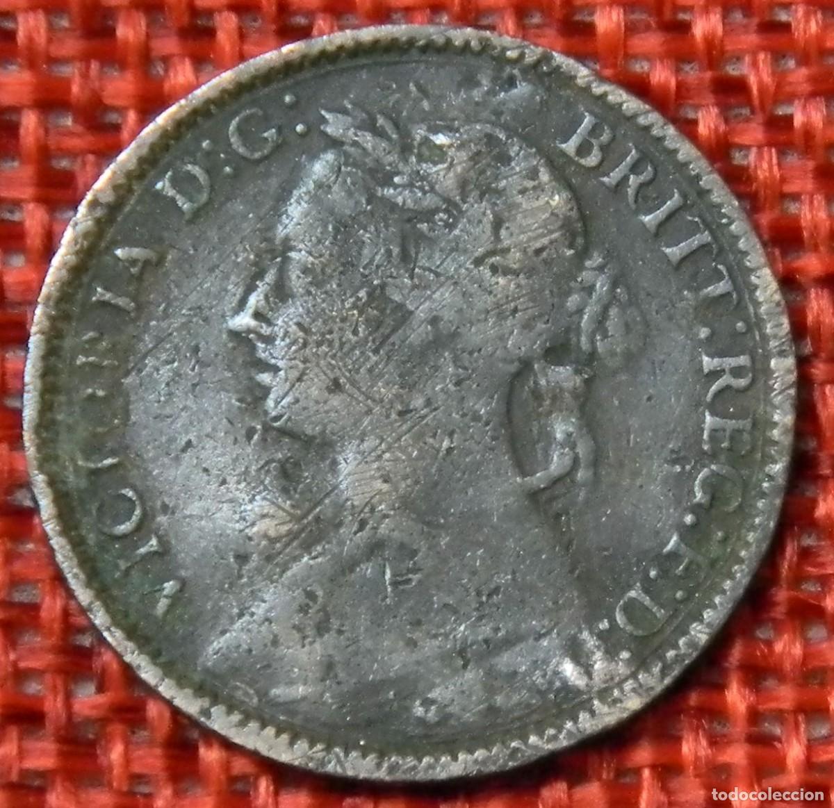 Monedas antiguas de Europa: Reino Unido - United Kingdom - A&ntilde;o 1881 - Farthing - Reina Victoria
