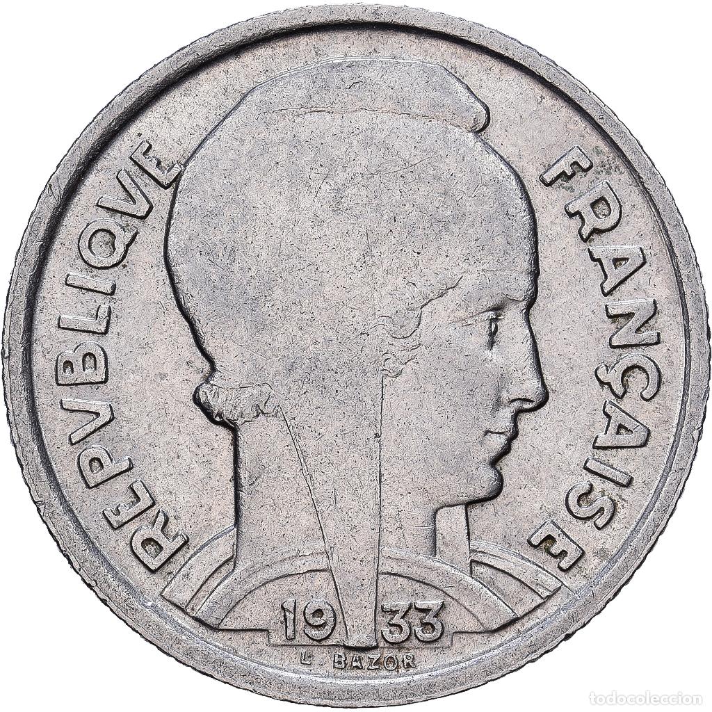 Monedas antiguas de Europa: [#1252541] Francia, 5 Francs, Bazor, 1933, Paris, N&iacute;quel, MBC