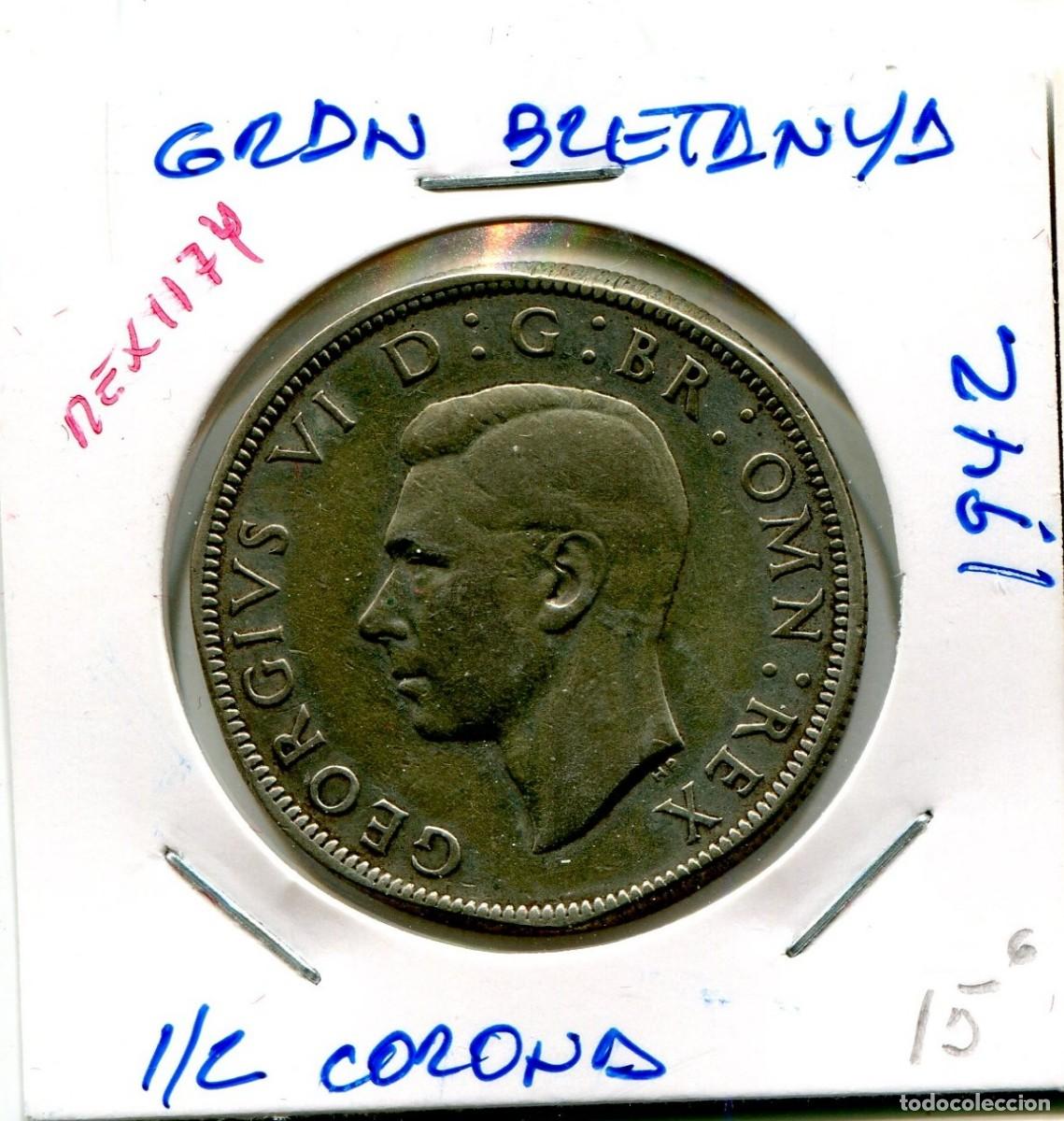 Monedas antiguas de Europa: MEDIA CORONA A&Ntilde;O 1942 GRAN BRETA&Ntilde;A ( MEX1174 )