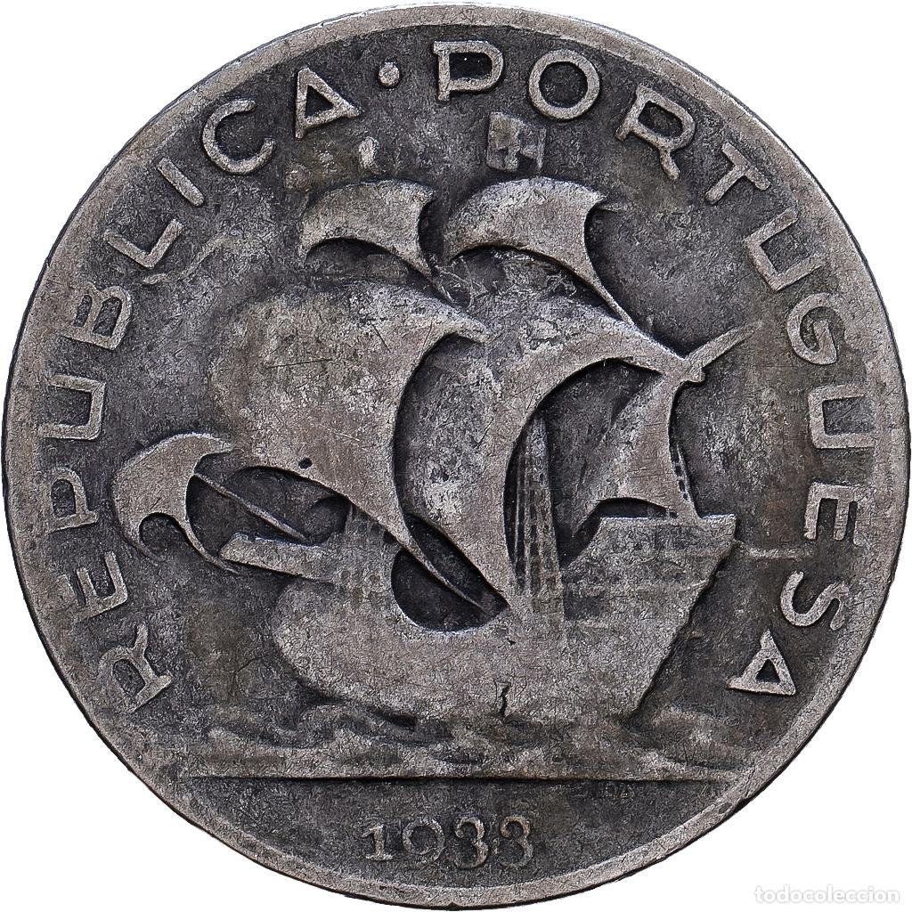 Monedas antiguas de Europa: [#1252550] Portugal, 5 Escudos, 1933, Lisbon, Plata, BC