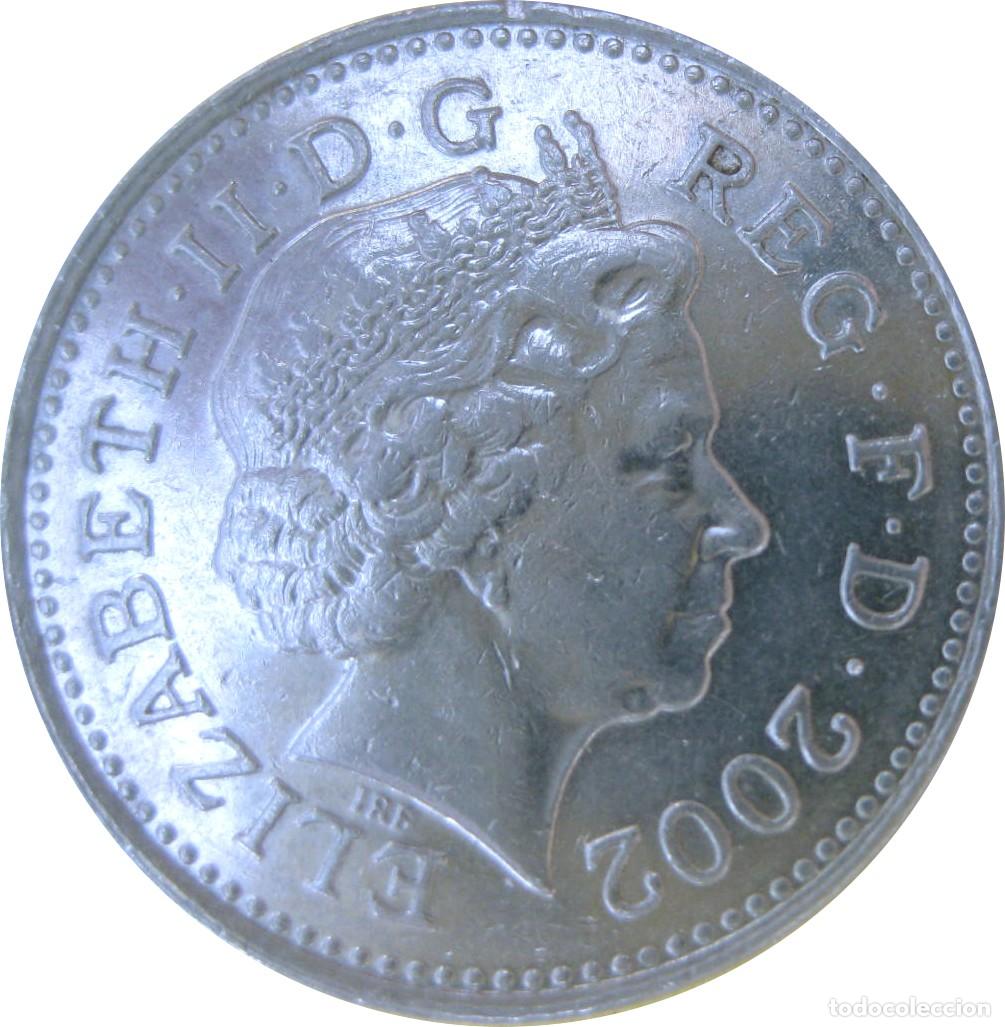 Monedas antiguas de Europa: Reino Unido, 10 peniques 2002 &rdquo;Isabel II - 1982/2022&rdquo; KM#989. Usada, fotos.
