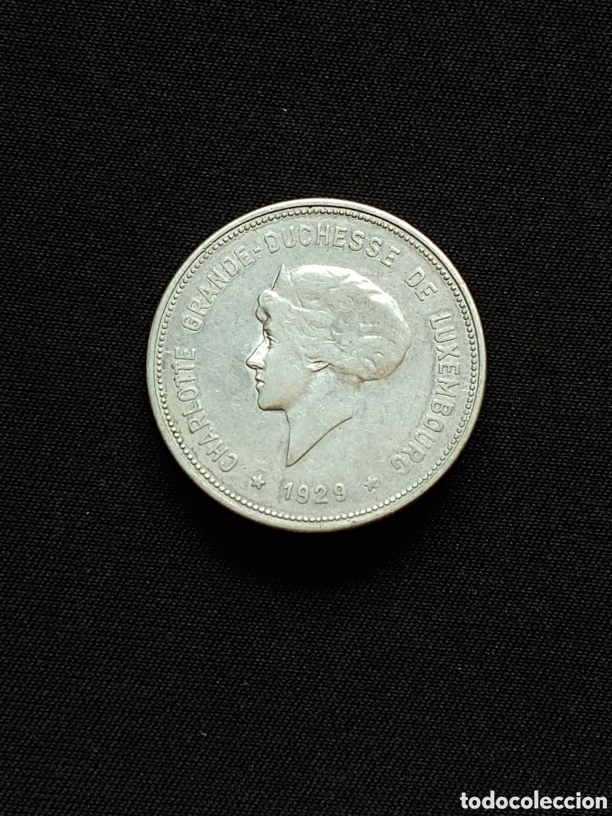 Monedas antiguas de Europa: Luxemburgo, 5 Francs 1929, Ag .625 mls.