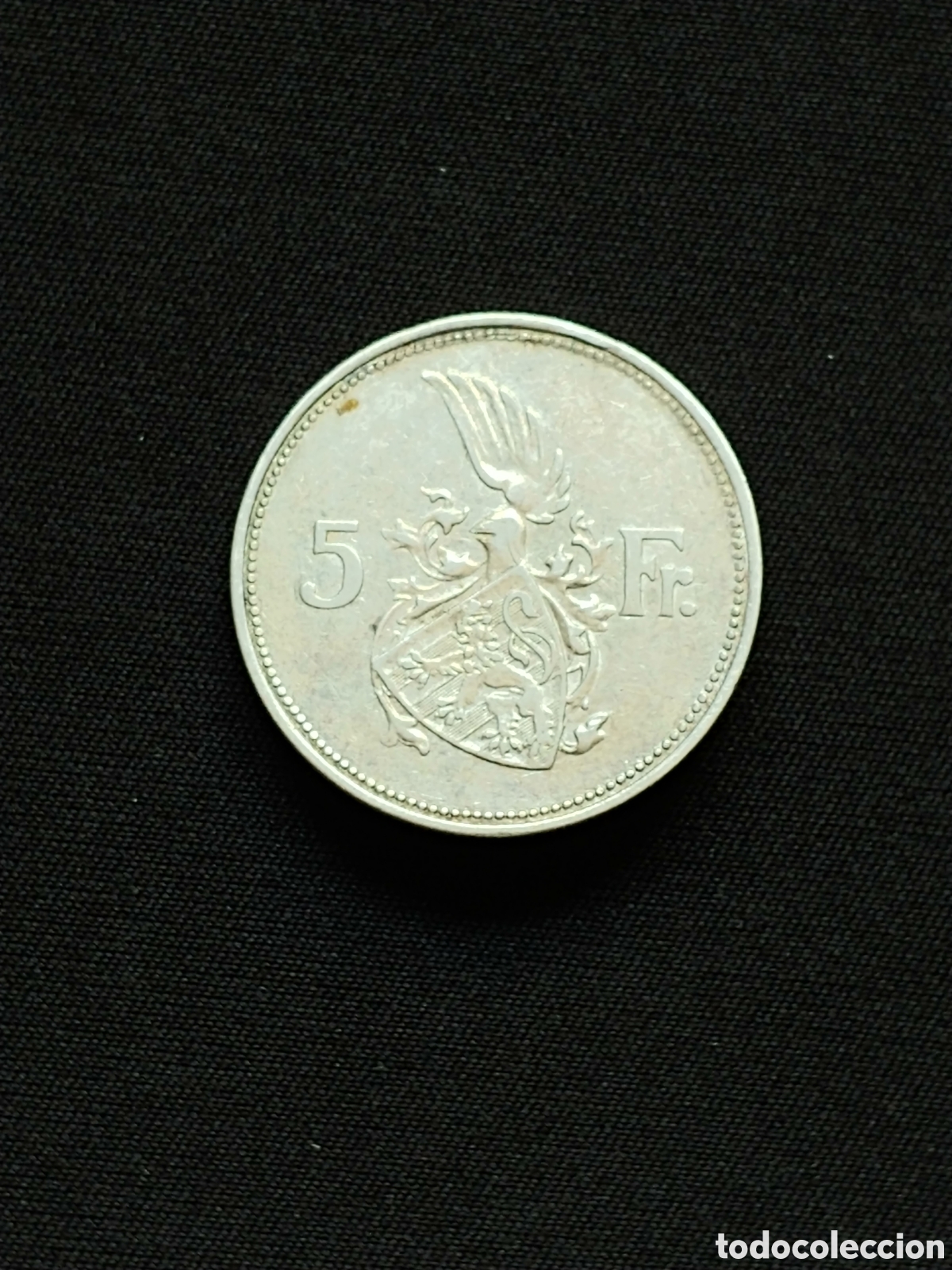 Monedas antiguas de Europa: Luxemburgo, 5 Francs 1929, Ag .625 mls.