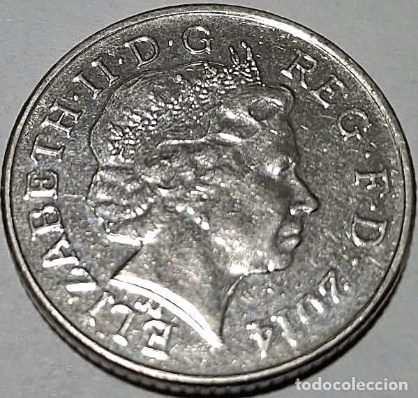 Monedas antiguas de Europa: Reino Unido, 10 peniques 2014 &rdquo;Isabel II - 1982/2022&rdquo; KM#1110. Sin Circular, fotos.