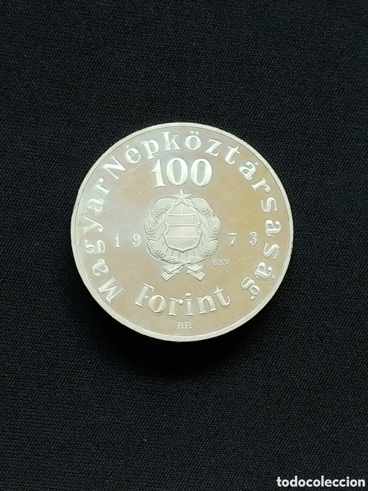 Monedas antiguas de Europa: Hungr&iacute;a, 100 Forint 1973, Ag .640 mls., Proof, &iexcl;escasa!