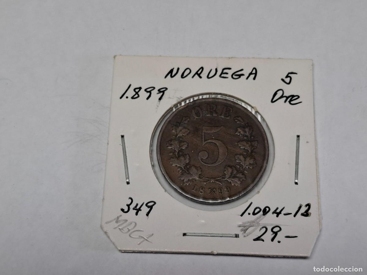 Monedas antiguas de Europa: 5 ORE de 1899 KM 349 NORUEGA en MBC+
