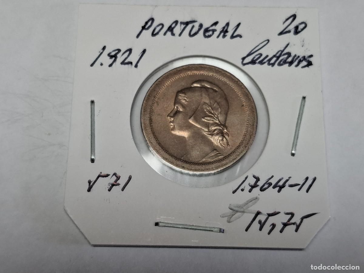 Monedas antiguas de Europa: 20 CENTAVOS de 1921 KM 571 PORTUGAL en EBC+