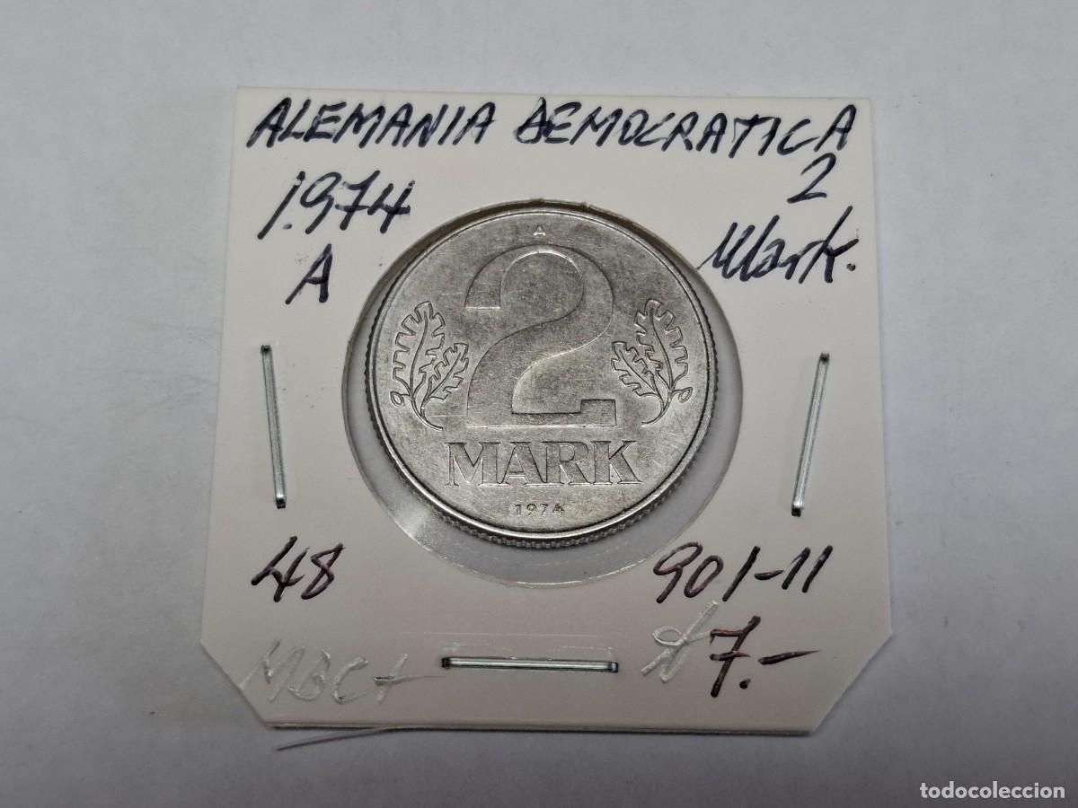 Monedas antiguas de Europa: 2 MARKS de 1974 A KM 48 ALEMANIA DEMOCRATICA en MBC+