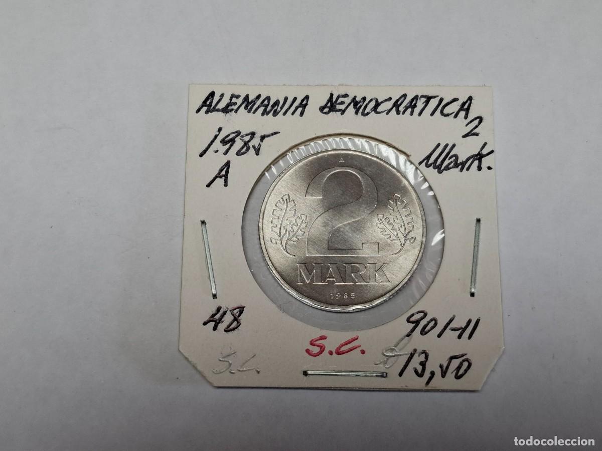 Monedas antiguas de Europa: 2 MARKS de 1985 A KM 48 ALEMANIA DEMOCRATICA en SIN CIRCULAR