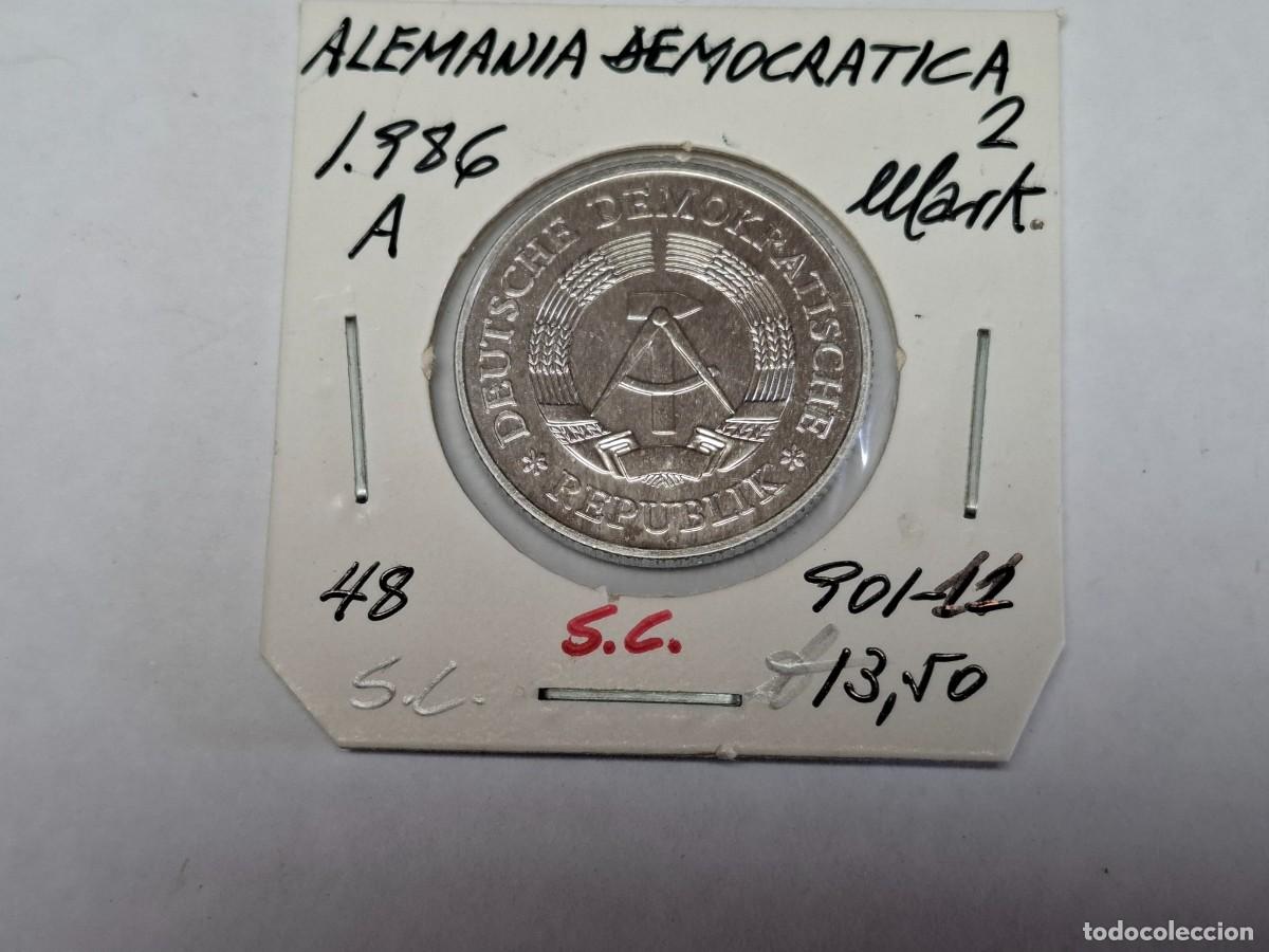 Monedas antiguas de Europa: 2 MARKS de 1986 A KM 48 ALEMANIA DEMOCRATICA en SIN CIRCULAR