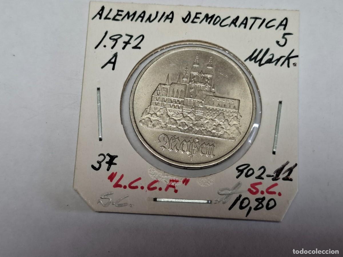 Monedas antiguas de Europa: 5 MARKS de 1972 A KM 37 ALEMANIA DEMOCRATICA en SIN CIRCULAR