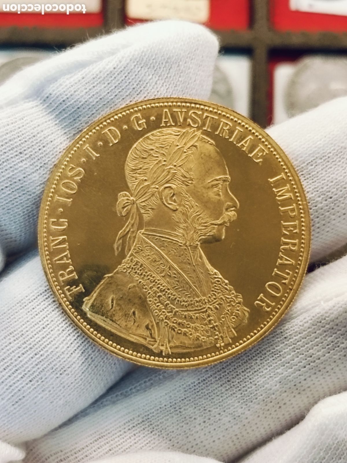 Monedas antiguas de Europa: AUSTRIA . 4 DUCATOS DE ORO . A&Ntilde;O 1915 . PESO 13,96 GRAMOS . LEY 986 mm