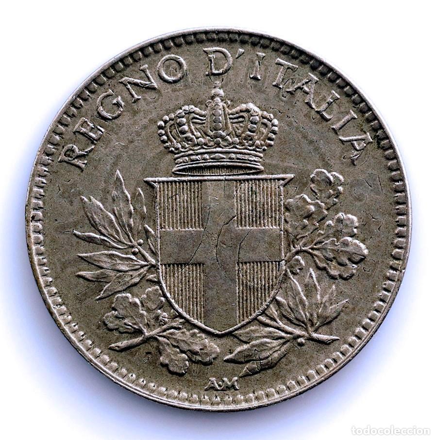 Monedas antiguas de Europa: SC-Italia. VARIANTE-Vitorio Emanuele II. 20 Centesimi 1919 R. Roma. MUY ESCASA