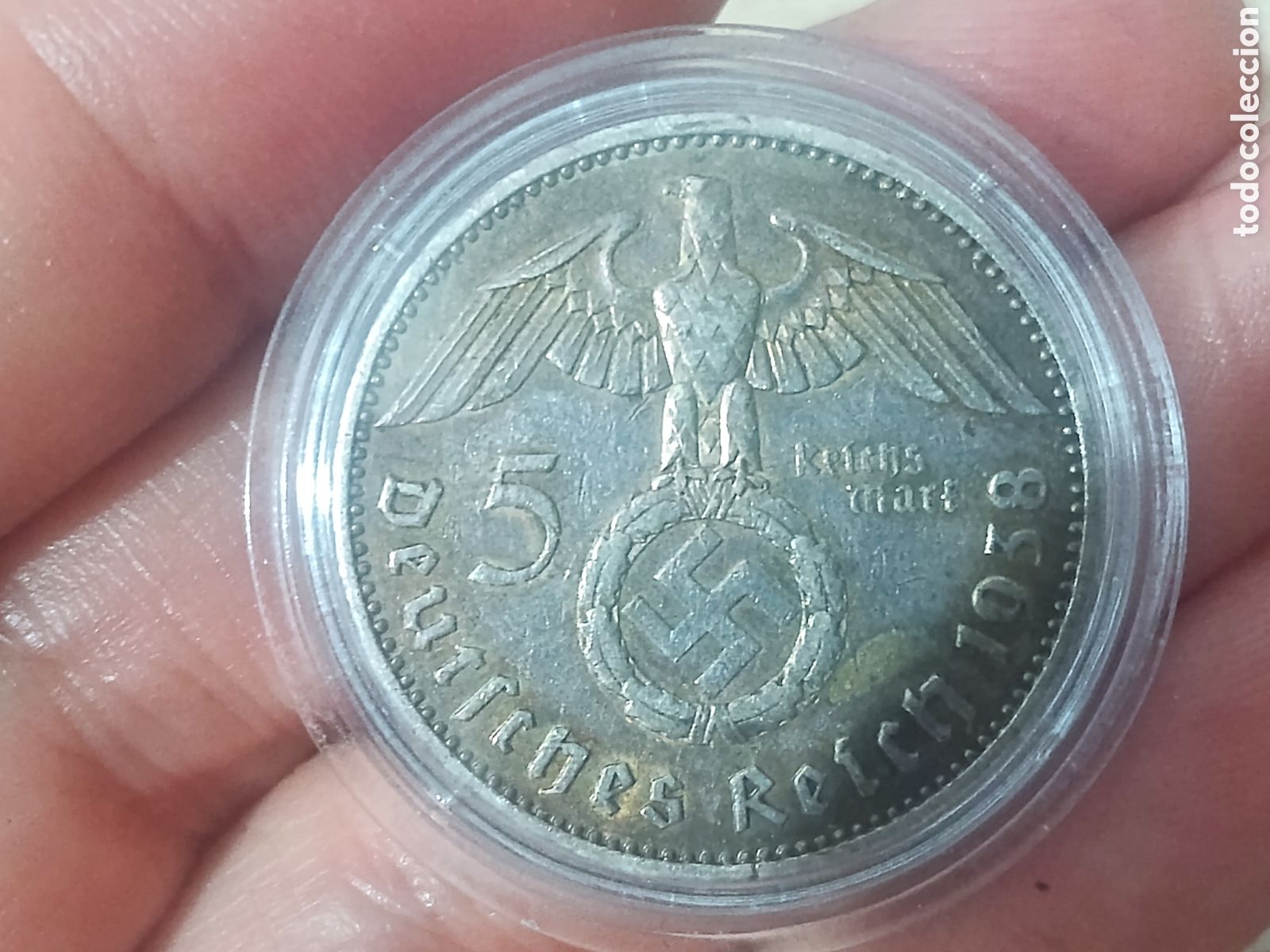 Monedas antiguas de Europa: 5 marcos de plata de Alemania 1938 A Alemania nazi