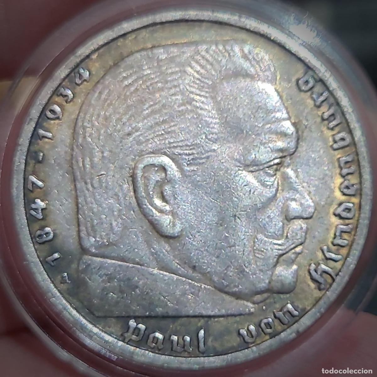 Monedas antiguas de Europa: 5 marcos de plata de Alemania 1938 A Alemania nazi
