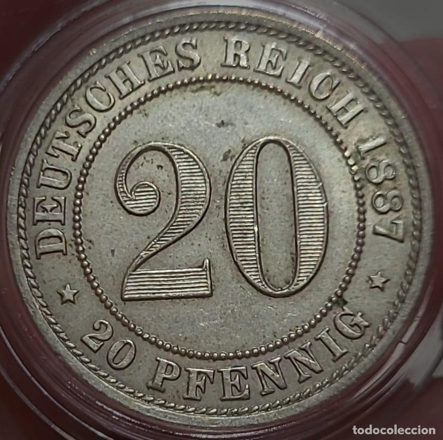 Monedas antiguas de Europa: 20 PFENNIG 1887 ALEMANIA. CECA A