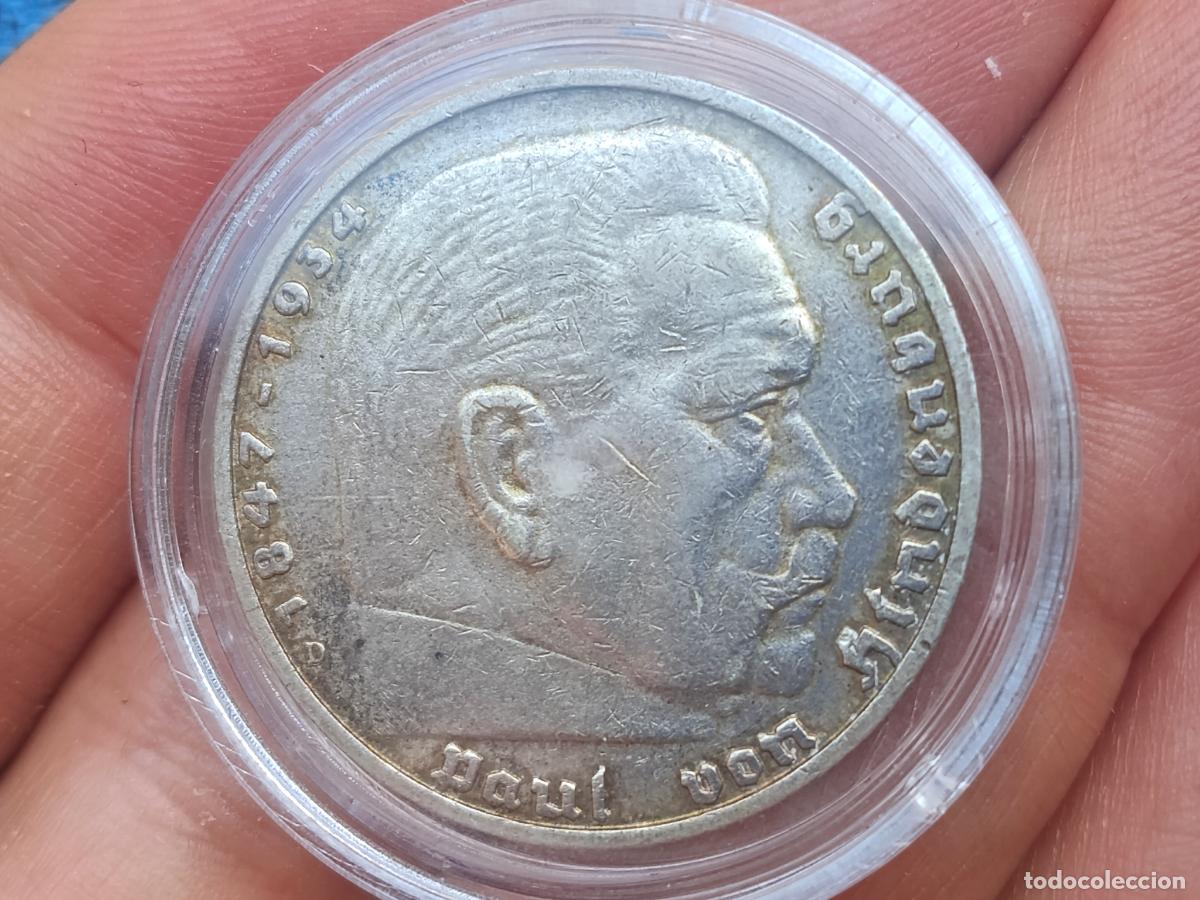 Monedas antiguas de Europa: Alemania nazi. 5 marcos de plata de 1935 E
